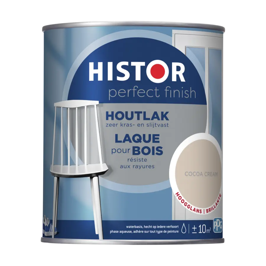 Histor Perfect Finish houtlak hoogglans cocoa cream 750 ml