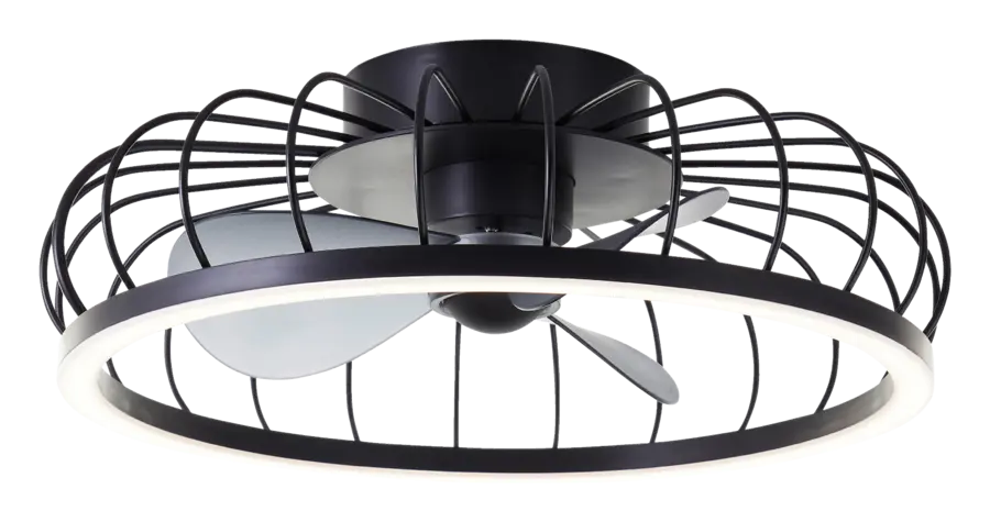 Brilliant plafondventilator Arezzo met lamp 36W, zwart