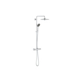 Grohe regendoucheset Quickfix Vitalio Joy - hoofddouche 26 cm -  met handdouche en thermostaatkraan 3 standen chroom  - hartafstand kraan 15 cm