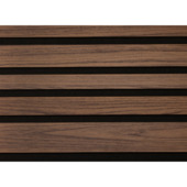Lattenwand Decowall Acoustic Blend walnoot, combinatie van verschillende  breedtes, 260x30cm, 2 stuks (1.56m2)