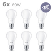 Philips LED peer 6x E27 60W mat niet dimbaar