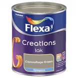 Flexa Creations binnenlak zijdeglans camouflage green 750 ml