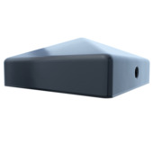 Afdekkap voor tuinpaal zwart hout 7 x 7 cm