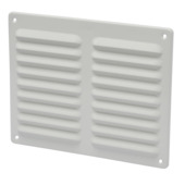 Sanivesk opbouw schoepenrooster aluminium mat wit 245x195 mm