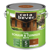 CetaBever Tuinbeits Schuur & Tuinhuis zijdeglans transparant teak 2,5 liter