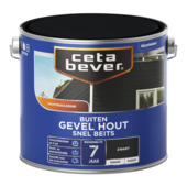 CetaBever snelbeits Gevel Hout zijdemat dekkend zwart 2,5 liter