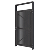 Tuinpoort pakket Andalusië verticaal hout zwart 5 x 99 x 178 cm