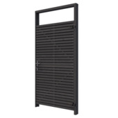 Tuinpoort pakket Andalusië hout horizontaal zwart 5 x 99 x 178 cm