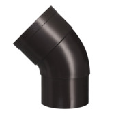 Martens bocht 45° PVC bruin mof/verjongd 60 mm
