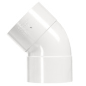 Martens bocht 45° PVC wit 2x lijmverbinding 40x40 mm