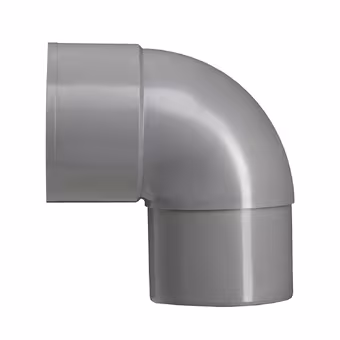 Martens bocht 90° PVC grijs mof/verjongd 80x80 mm
