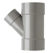 Martens T-stuk 45° PVC grijs 3x lijmverbinding 110x75x110 mm