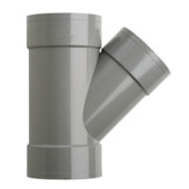 Martens T-stuk 45° PVC grijs 3x lijmverbinding 125x110x125 mm