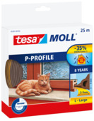 Tesa Tochtband P-profiel zelfklevend 8 jr bruin 25m