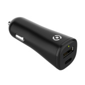 Celly Planet autolader adapter voor USB-A + USB-C