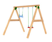 Speeltoestel Jungle Gym met dubbele schommel van grenenhout