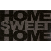 Schraapmat kokos 45x75 cm zwart/grijs