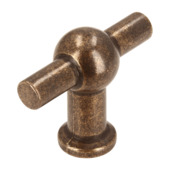 Knop Thea messing antiek 50 mm