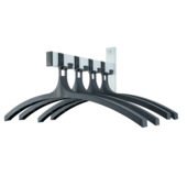V-Part wandkapstok HIQ 4 incl. 4 hangers - aluminiumgrijs / zwart
