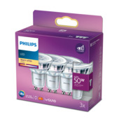 Philips LED spot GU10 50W 3 stuks niet dimbaar