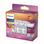 Philips LED spot GU10 35W 3 stuks warmglow dimbaar