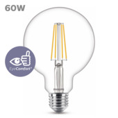 Philips LED globe E27 60W filament helder niet dimbaar