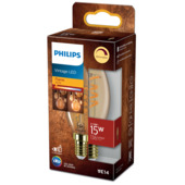 Philips LED kaars E14 15W filament goud spiraal dimbaar