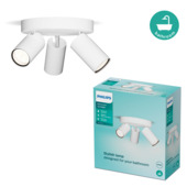 Philips Idris opbouwspot rond 3×5 W IP44 wit