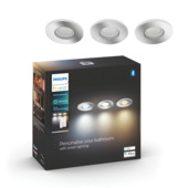 Philips Hue badkamer LED inbouwset Adore 3x5W chroom/wit incl, switch en bluetooth