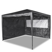 Handson zijwand partytent Caribe zwart 1870 mm kunststof