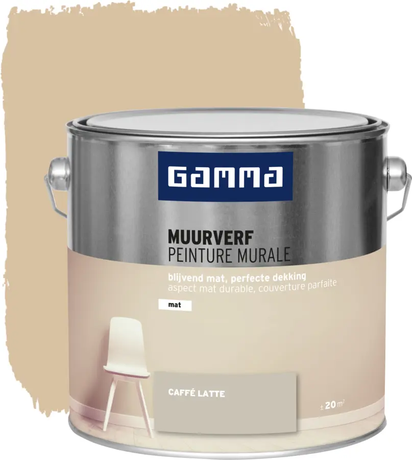GAMMA muurverf caffé latte mat 2,5 liter