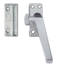 AXA Raamsluiting met drukknop rechts aluminium