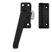 AXA raamsluiting met drukknop links zwart buitendraaiend