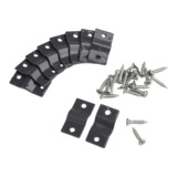 Giardino Bari bevestigingsklemmen (8st) + houtschroeven (16st) antraciet