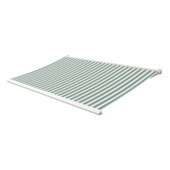 Knikarmscherm Calando streep groen/wit (kleurnr. 8402) op maat