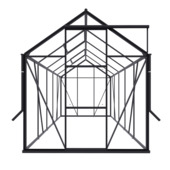 Royal Well Kate III kweekkas aluminium zwart 6,0 m²