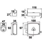 Axa Cisa oplegslot voor rechtsdraaiende buitendeuren