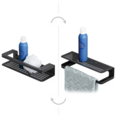 Tiger Douchemand Met Handdoekhouder Caddy Zwart