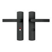 AXA deurkrukset Curve klik blindschild met wc-/badkamersluiting zwart