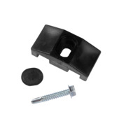 Giardino klem voor vierkante paal zwart 10 stuks