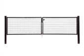 Giardino dubbele tuinpoort Napoli RAL 9005 zwart 100 x 400 cm (2 x 200 cm)