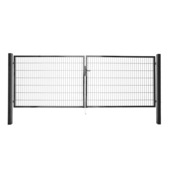 Giardino dubbele tuinpoort Roma/Milano antraciet 100 x 400 cm (2 x 200 cm)