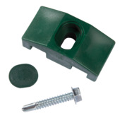 Giardino klem voor vierkante paal groen 10 stuks