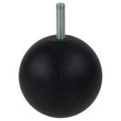 Duraline meubelpoot bol zwart Ø7 cm