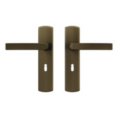 AXA deurkrukset Curve klik blindschild met sleutelgat brons