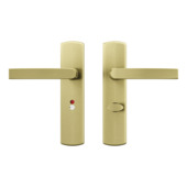 AXA deurkrukset Curve klik blindschild met wc-/badkamersluiting goud