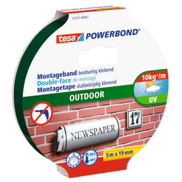 Tesa Powerbond Outdoor montagetape groen 5 m x 19 mm kopen? | Tape & band | GAMMA