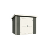 Tuinhuis Mila vurenhout groen/wit 250 x 200 cm