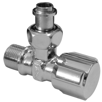 Shell jachtbakkraan haaks shell verchroomd 3/8