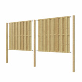 Schutting startpakket Jumbo grenen hout groen geïmpregneerd 3,8 m